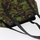 Jimmy Choo Tote Bag Canvas Green Silver Auth bs32124-6