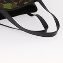 Jimmy Choo Tote Bag Canvas Green Silver Auth bs32124-7