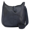 HERMES Taurillon Clemence Evelyn GM Shoulder Bag Leather Navy Auth bs32125-1