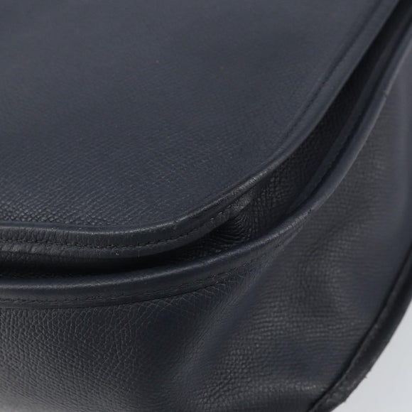 HERMES Taurillon Clemence Evelyn GM Shoulder Bag Leather Navy Auth bs32125