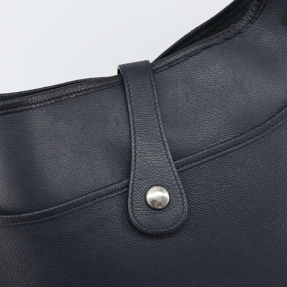 HERMES Taurillon Clemence Evelyn GM Shoulder Bag Leather Navy Auth bs32125