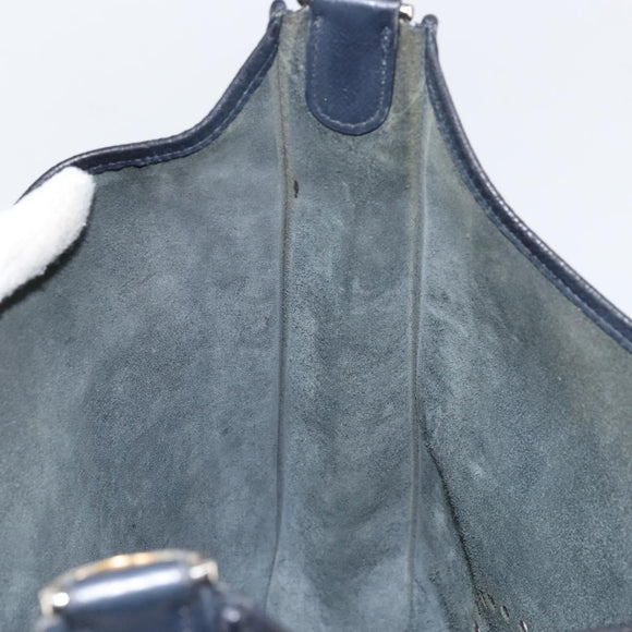 HERMES Taurillon Clemence Evelyn GM Shoulder Bag Leather Navy Auth bs32125