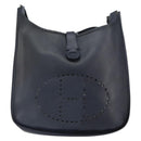 HERMES Taurillon Clemence Evelyn GM Shoulder Bag Leather Navy Auth bs32125-2