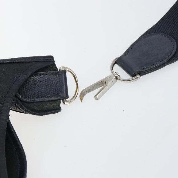 HERMES Taurillon Clemence Evelyn GM Shoulder Bag Leather Navy Auth bs32125