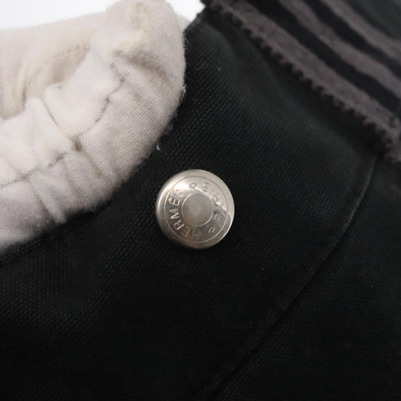 HERMES Fourre Tout MM Hand Bag Canvas Black Auth bs32126