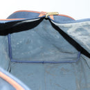 Burberrys Boston Bag Leather Navy Gold Auth bs32129-18