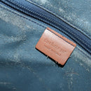 Burberrys Boston Bag Leather Navy Gold Auth bs32129-21