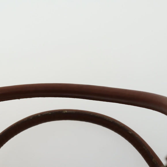 Burberrys Boston Bag Leather Navy Gold Auth bs32129