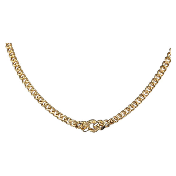 Christian Dior Necklace metal Gold Auth bs32130