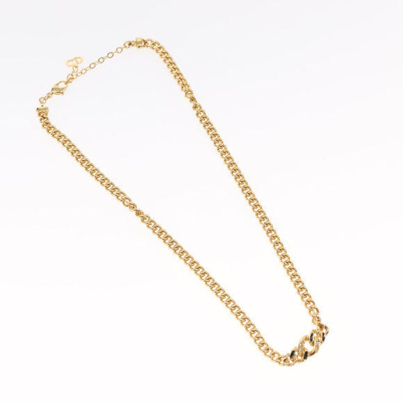Christian Dior Necklace metal Gold Auth bs32130
