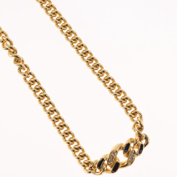 Christian Dior Necklace metal Gold Auth bs32130