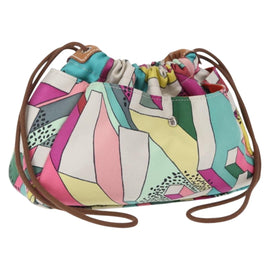 HERMES Foolby 20 Pouch Nylon Multicolor Auth bs32133