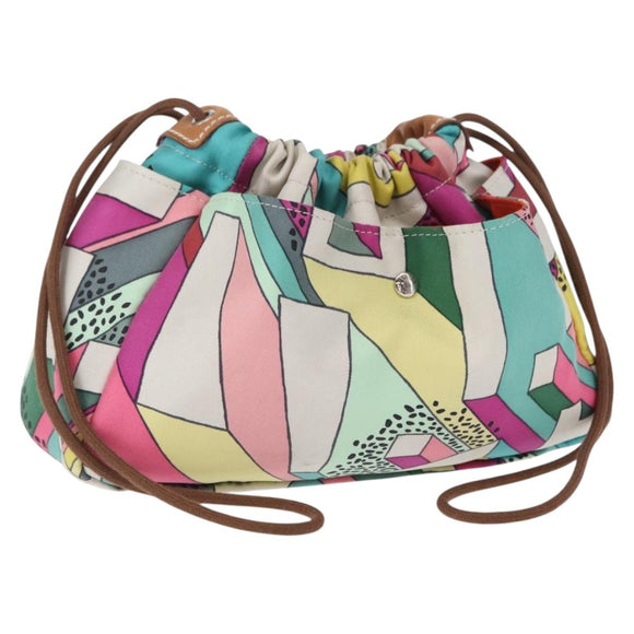 HERMES Foolby 20 Pouch Nylon Multicolor Auth bs32133