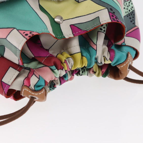 HERMES Foolby 20 Pouch Nylon Multicolor Auth bs32133