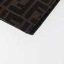 FENDI Zucca Canvas Long Wallet Black Brown Auth bs32134-15