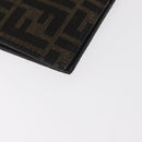 FENDI Zucca Canvas Long Wallet Black Brown Auth bs32134-16