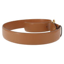 BVLGARI Belt Leather 36.6"" Brown Gold Auth bs32135-4