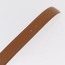 BVLGARI Belt Leather 36.6"" Brown Gold Auth bs32135-7