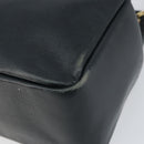 GUCCI Bamboo Hand Bag Leather Navy gold 000 3444 0575 Auth bs32136-10
