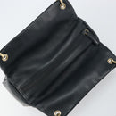 GUCCI Bamboo Hand Bag Leather Navy gold 000 3444 0575 Auth bs32136-6