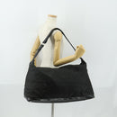 GUCCI GG Canvas Boston Bag Nylon Outlet Black Silver Auth bs32137-22