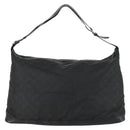 GUCCI GG Canvas Boston Bag Nylon Outlet Black Silver Auth bs32137-3