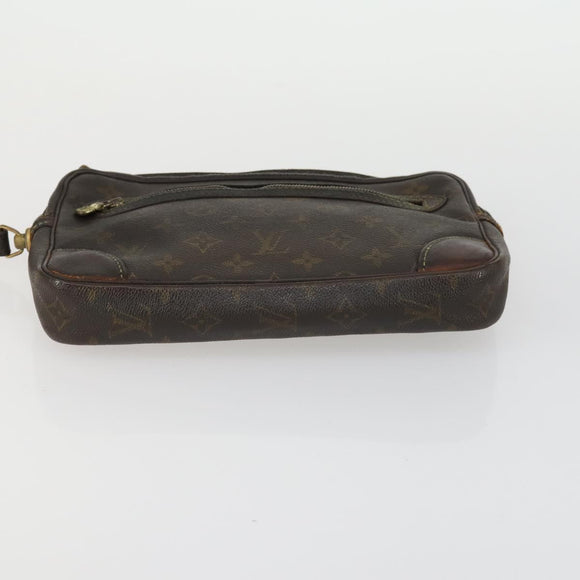 LOUIS VUITTON Monogram Clutch Bag 2 Set LV Auth bs32138