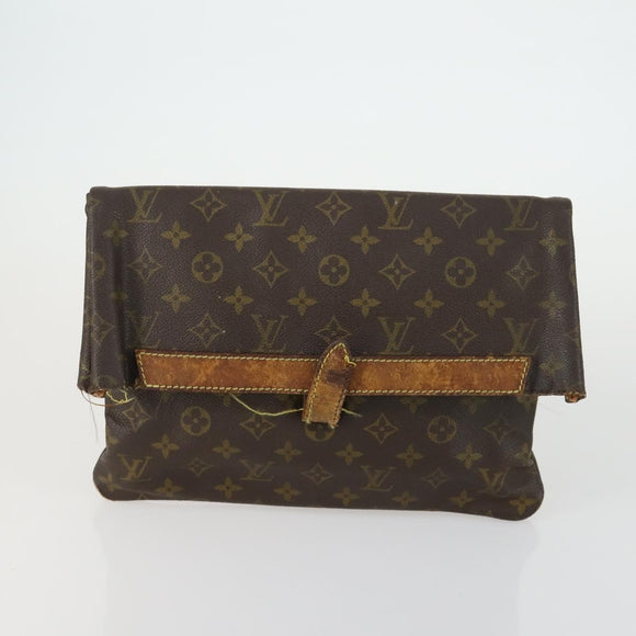 LOUIS VUITTON Monogram Clutch Bag 2 Set LV Auth bs32138