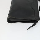 BURBERRY Clutch Bag Leather Canvas 4 Set Black Beige Auth bs32140-10