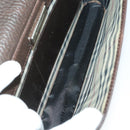 BURBERRY Clutch Bag Leather Canvas 4 Set Black Beige Auth bs32140-7