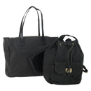 BALLY Shoulder Bag Nylon PVC 2 Set Black Auth bs32141-1