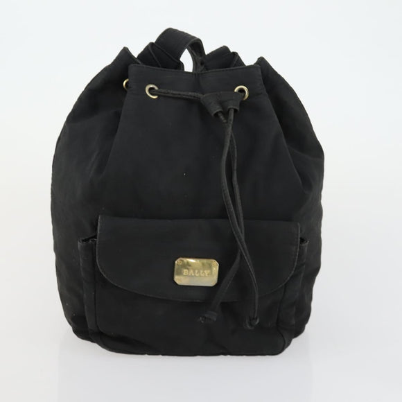 BALLY Shoulder Bag Nylon PVC 2 Set Black Auth bs32141