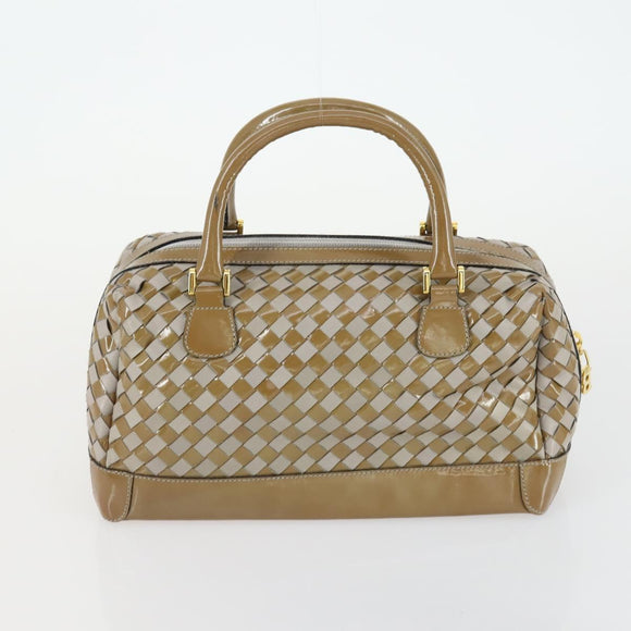 BALLY Hand Bag Leather PVC Canvas 4 Set Beige Black Brown Auth bs32143