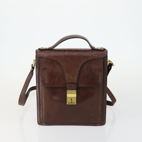 BALLY Hand Bag Leather PVC Canvas 4 Set Beige Black Brown Auth bs32143