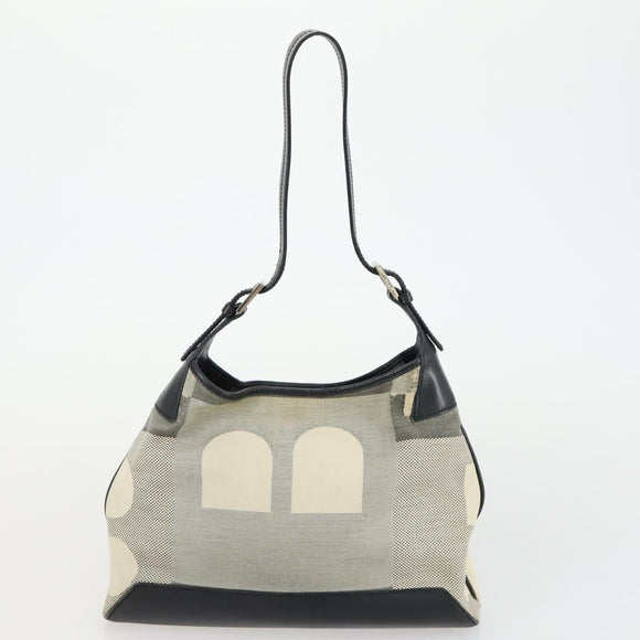 BALLY Hand Bag Leather PVC Canvas 4 Set Beige Black Brown Auth bs32143