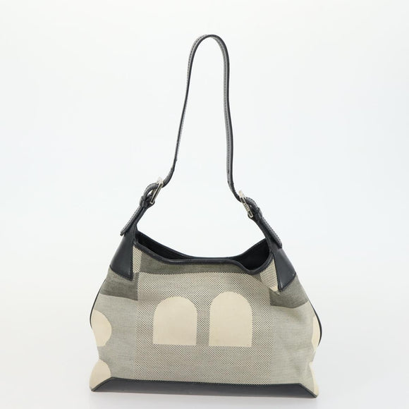 BALLY Hand Bag Leather PVC Canvas 4 Set Beige Black Brown Auth bs32143