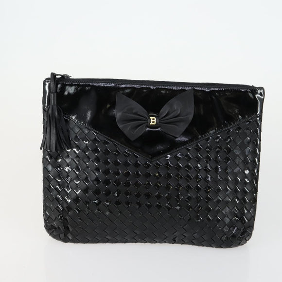 BALLY Hand Bag Leather PVC Canvas 4 Set Beige Black Brown Auth bs32143