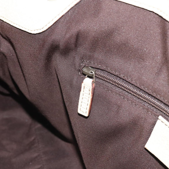 GUCCI GG Canvas Tote Bag Beige Gold 121023 Auth bs32145