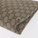 GUCCI GG Plus Supreme Clutch Bag PVC Beige Gold Auth bs32146-11