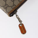 GUCCI GG Plus Supreme Clutch Bag PVC Beige Gold Auth bs32146-12