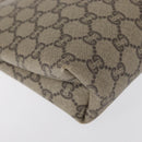 GUCCI GG Plus Supreme Clutch Bag PVC Beige Gold Auth bs32146-8