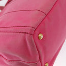 PRADA Canapa PM Hand Bag Canvas 2way Pink Gold Auth bs32147-17