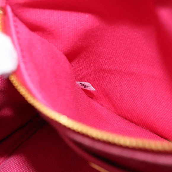 PRADA Canapa PM Hand Bag Canvas 2way Pink Gold Auth bs32147