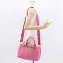 PRADA Canapa PM Hand Bag Canvas 2way Pink Gold Auth bs32147-25