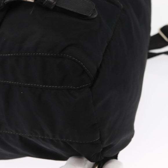 PRADA Rucksack Nylon Schwarz Silber Authentisch bs32149