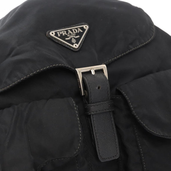 PRADA Rucksack Nylon Schwarz Silber Authentisch bs32149