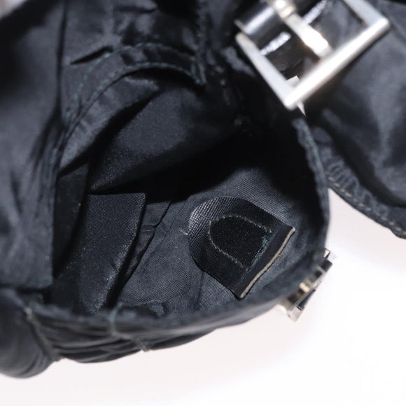 PRADA Rucksack Nylon Schwarz Silber Authentisch bs32149