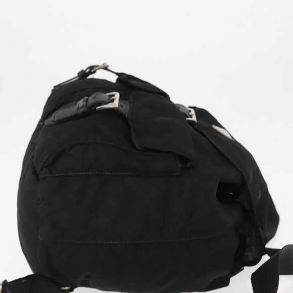 PRADA Rucksack Nylon Schwarz Silber Authentisch bs32149