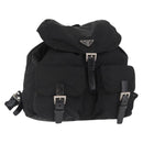 PRADA Backpack Nylon Black Silver Auth bs32150-1