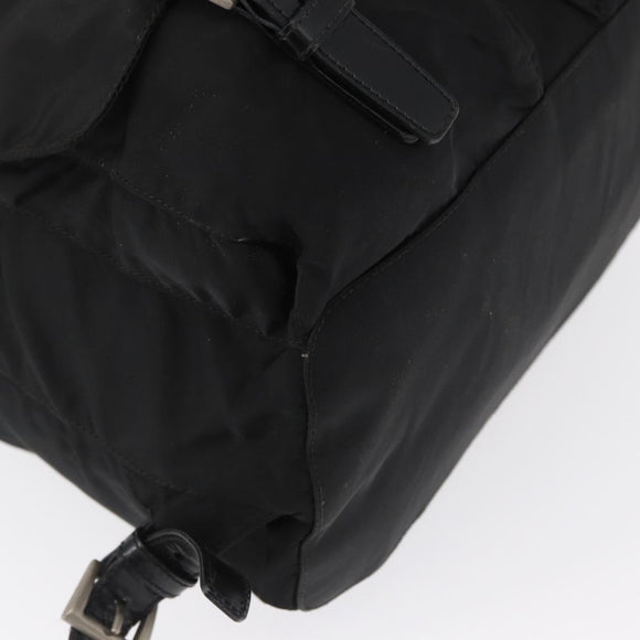 PRADA Backpack Nylon Black Silver Auth bs32150